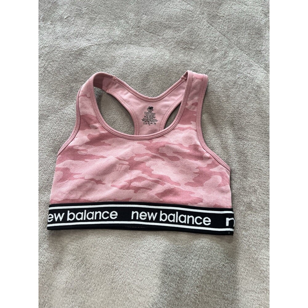 New Balance Medium Impact Sports Bra Camo  Multi/Pink Size M K2